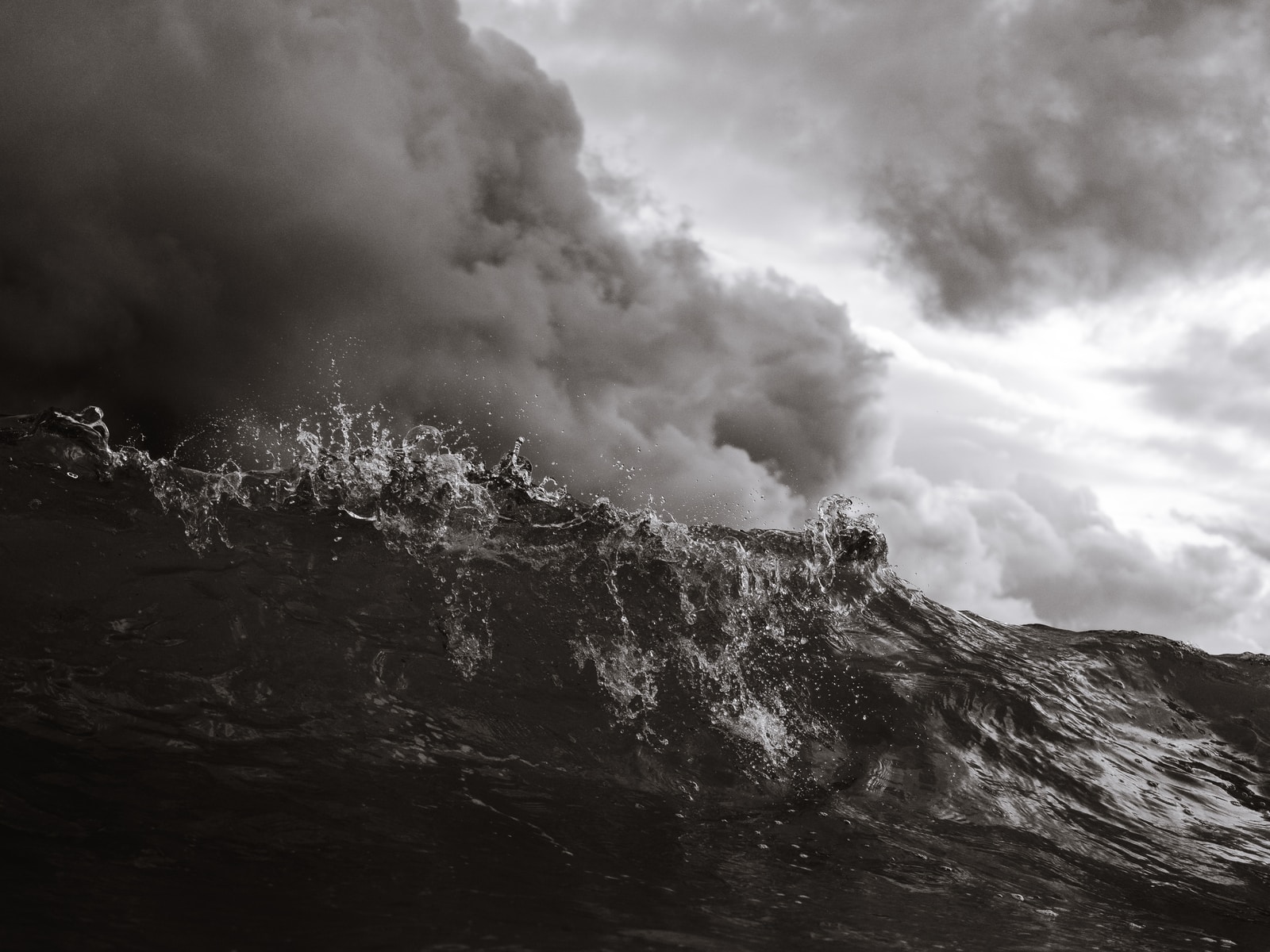grayscale photography of rocky mountain